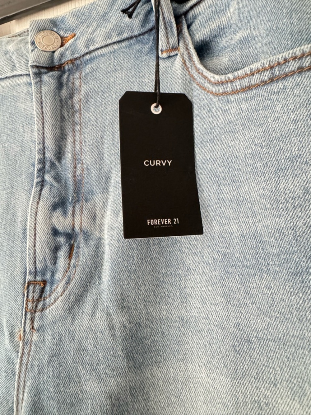 Forever 21 Light Blue Wide-Leg Jeans - Picture 2 of 4